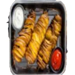 Potato Twisters with Dip